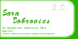 sara dobrovics business card